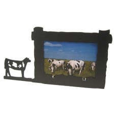 Dairy steer black metal 4x6H picture frame   180315744898